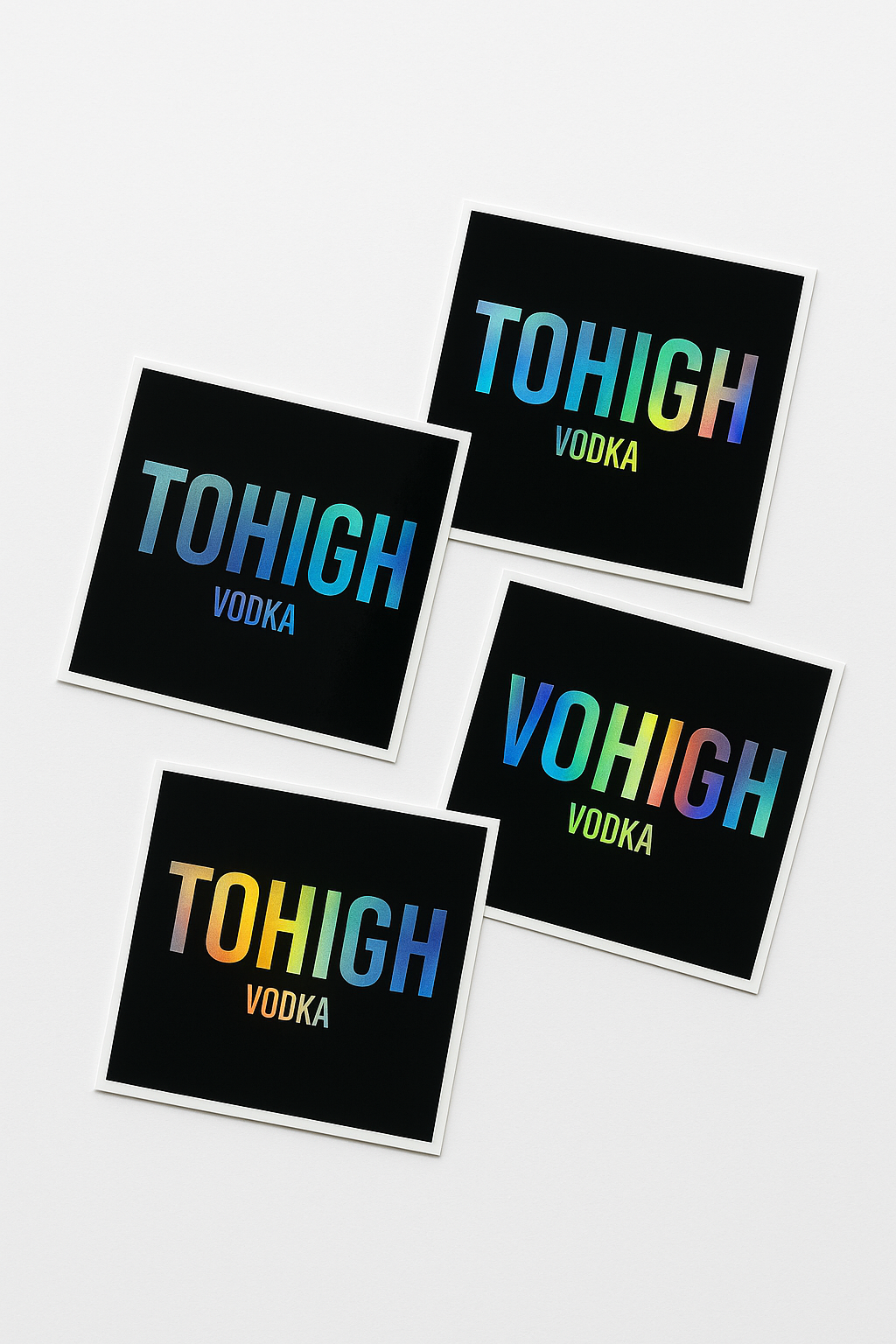 TOHIGH HOLO LOGO STICKER – 4ER SET