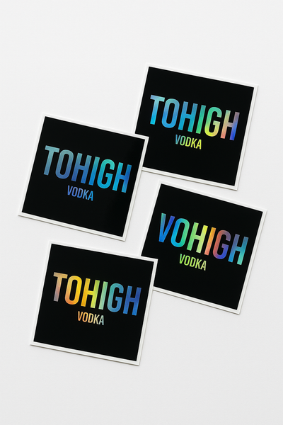 TOHIGH HOLO LOGO STICKER – 4ER SET