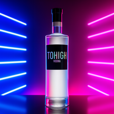 TOHIGH ORIGINAL Vodka – klarer, hochwertiger Vodka (0,7L, 37,5 %) – 5-fach destillierter Premium-Vodka für puren Genuss oder Cocktails – bester Vodka aus Deutschland