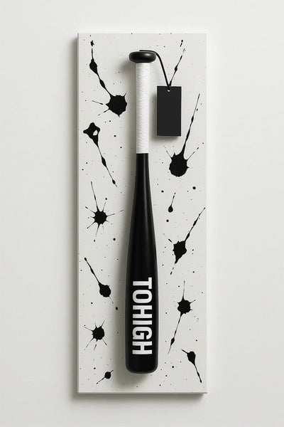 TOHIGH Baseballschläger – schwarzer Premium Schläger mit weißem TOHIGH Logo im exklusiven Design