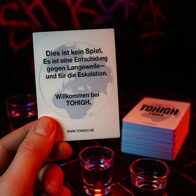 TOHIGH Trinkspiel mit frechen Karten – das perfekte Partyspiel für wilde Nächte.